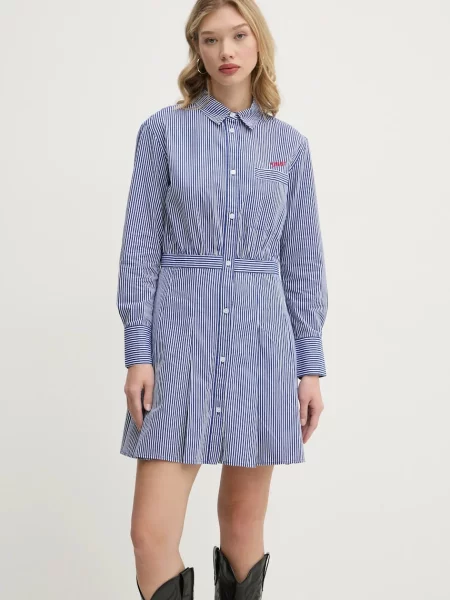 Obleka Tommy Jeans mornarsko modra