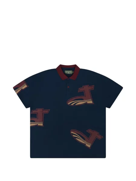 Tricou polo Denim Tears cu imagine albastru