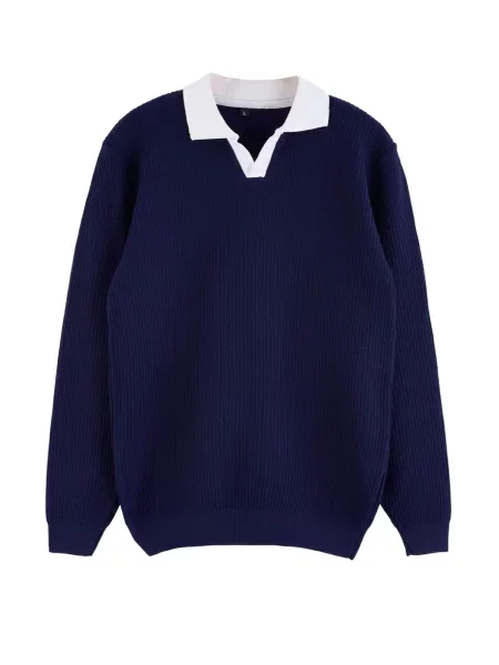 Trendyol Pulover bleumarin alb