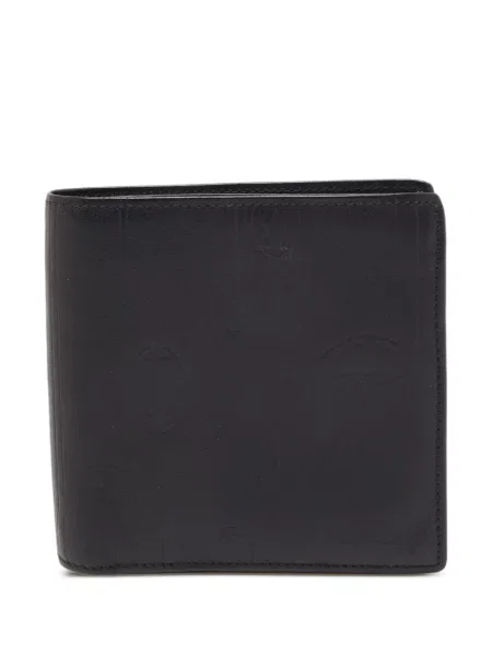 Kožená peněženka Cartier s výšivkou černá