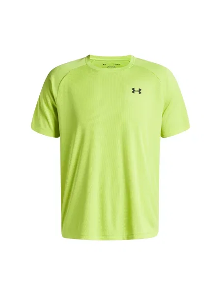 Тениска за трениране Under Armour Tech Textured с меланжов десен зелено