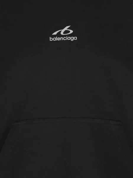 Hanorac cu glugă Balenciaga cu imagine negru