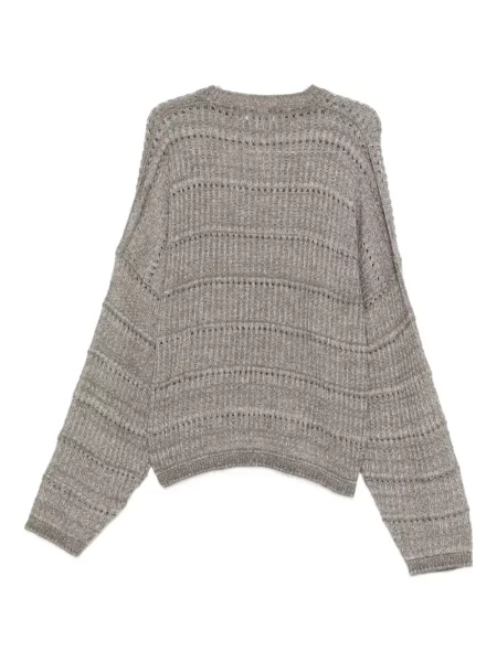 Sweter Paura w paski szary