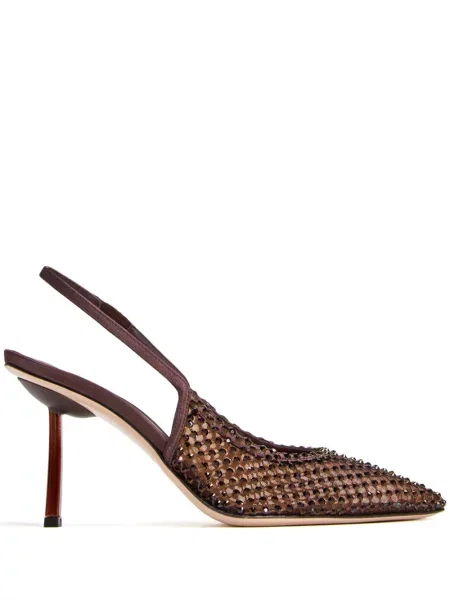Pantofi cu toc Le Silla slingback maro