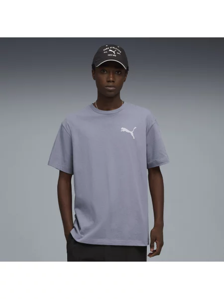 PUMA luźna koszulka Essentials Elevated z logo Cat Akcesoria S szary