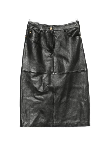 Fustă din piele 's Max Mara negru