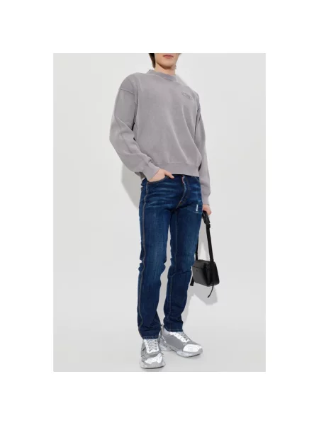 Jeansy Dsquared2 typu teddy niebieskie