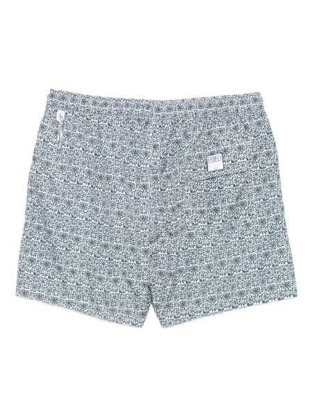 Slip de baie Fedeli cu model floral cu imagine verde