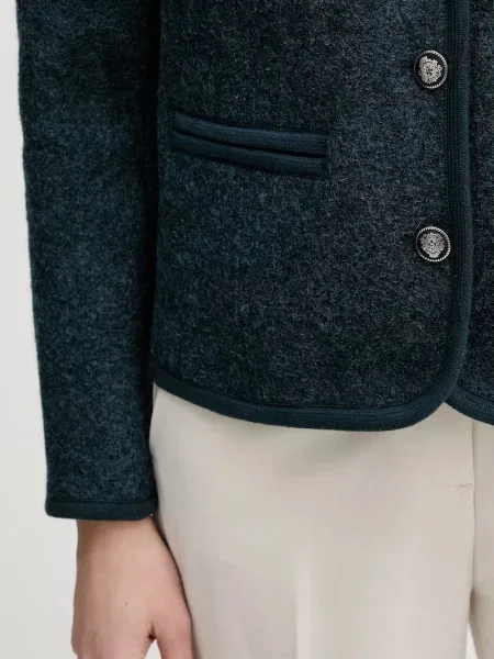 Вовняна куртка Hoss Intropia демісезонна бірюзовий