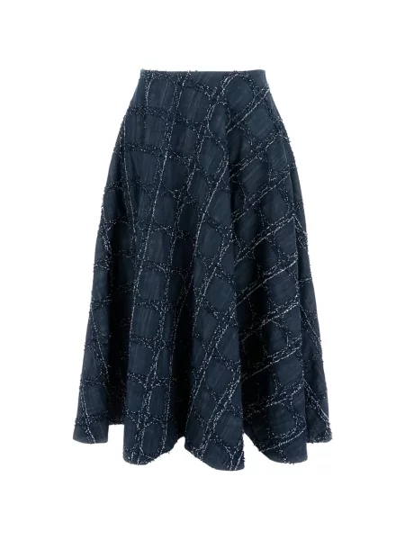 Fustă M.s.m. cu imprimeu geometric albastru