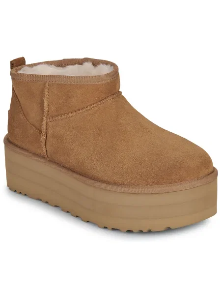 UGG Hótaposó CLASSIC ULTRA MINI | gyapjú | hasított bőr barna