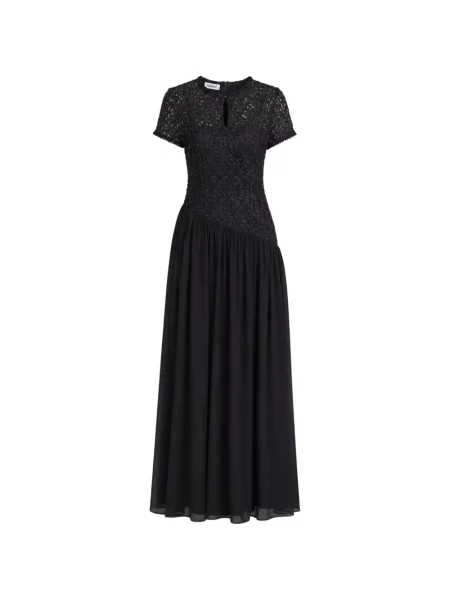 Rochie maxi Baruni din dantelă negru