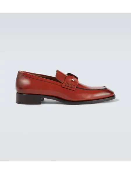 Pantofi loafer Christian Louboutin din piele maro