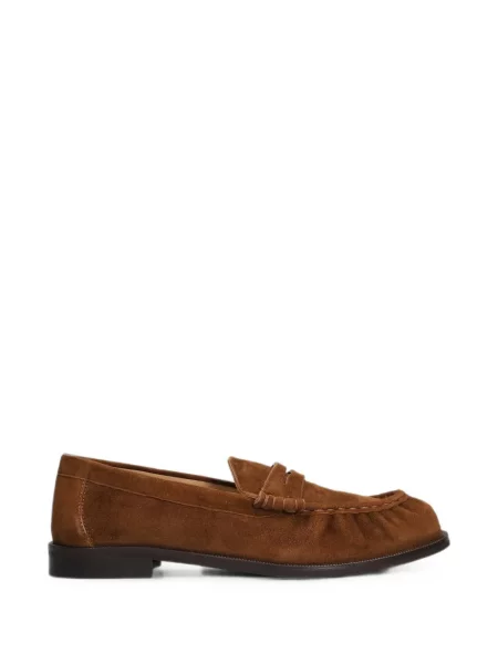 Pantofi loafer Julie Dee din piele de căprioară maro