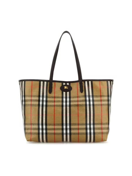 Shopperka Burberry skórzana beżowa