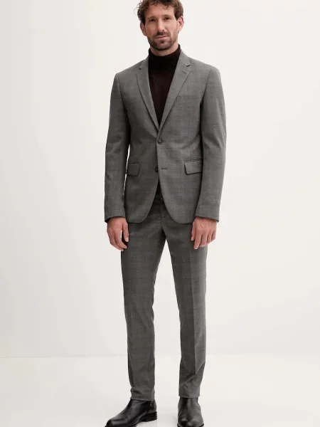 Lindbergh costum cu imprimeu gri