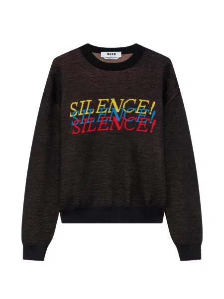 Pulover Msgm cu decolteu rotund maro