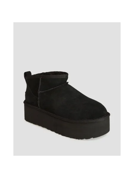 Cizme Din Piele De Oaie Pentru Femei Ugg Classic Ultra Mini Platform negru