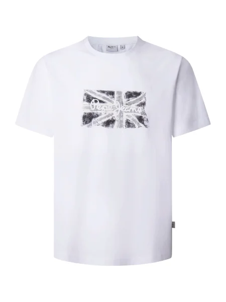 Pepe Jeans kratka majica FLAG BW bela