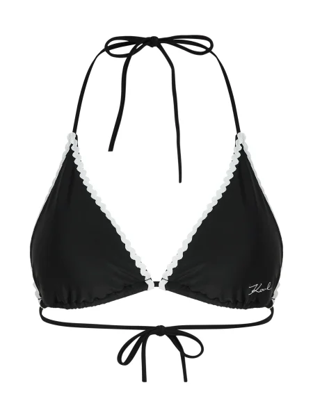 Karl Lagerfeld Sutien costum de baie / alb negru