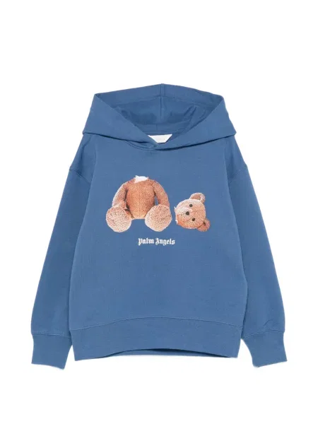Bluza z kapturem dziecięca Palm Angels niebieska