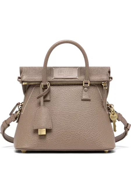 Geantă shopper Maison Margiela din piele maro