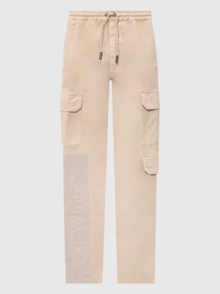 Штани карго з принтом логотипа Off-white чорні
