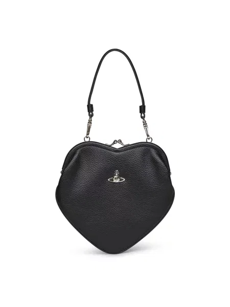 Torebka Vivienne Westwood w serca skórzana czarna