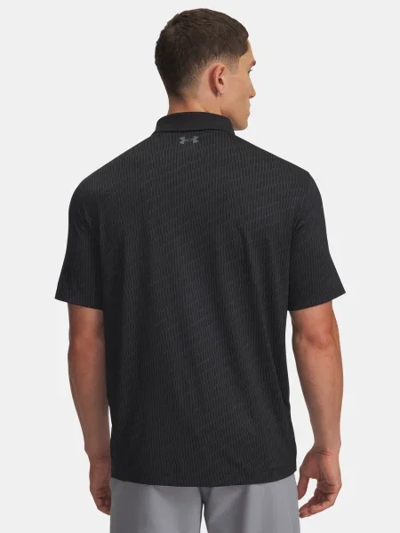 Polo majica Under Armour s potiskom črna
