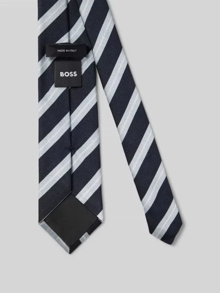 Krawat z mieszanka jedwabiu model H-Tie 75 Boss błękitny