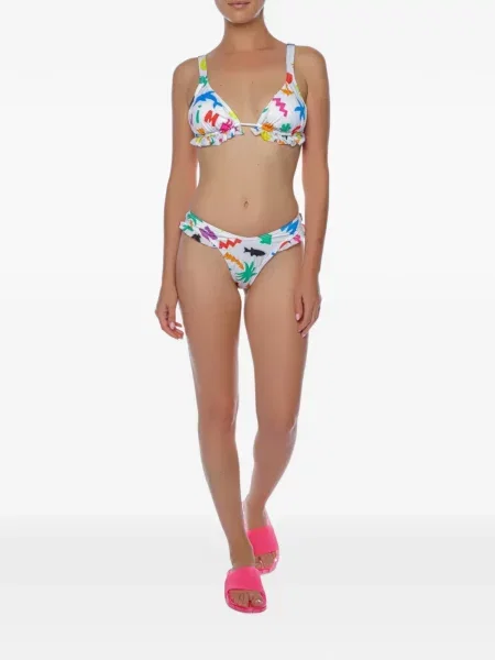 Top Moschino cu volane alb
