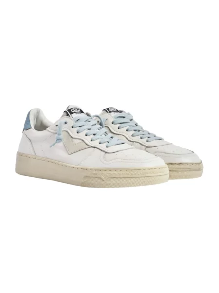 Sneakersy 4b12 skórzane różowe