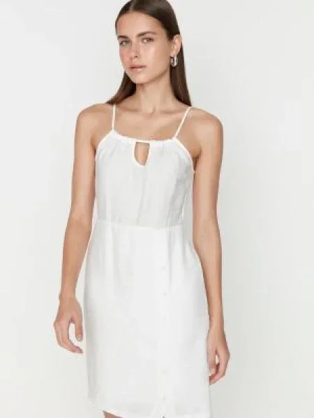 Gulerat cu centură rochie Trendyol gri