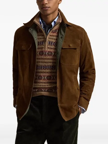 Карирана тафта обратим чанта Polo Ralph Lauren кафяво