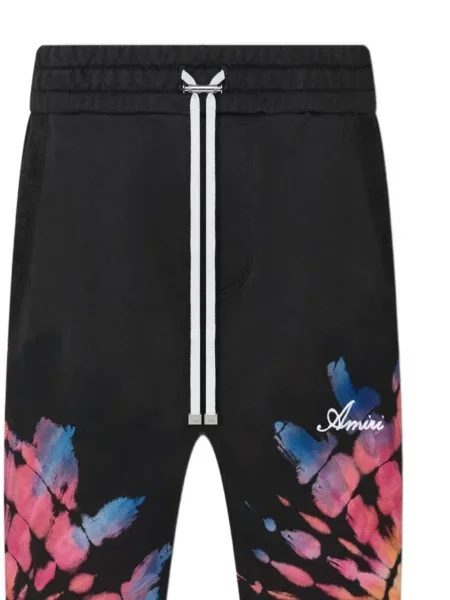 Trčanje hlače Amiri tie-dye veze crna