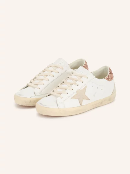 Golden Goose Sneakersy Super-Star / zlatá / béžová bílá