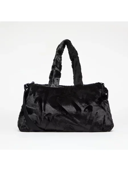 Sztuczne futro torebka Nike czarna