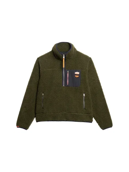 Pulover Superdry iz flisa črna