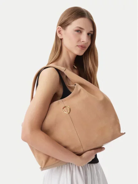 Blauer torebka shopper beżowa