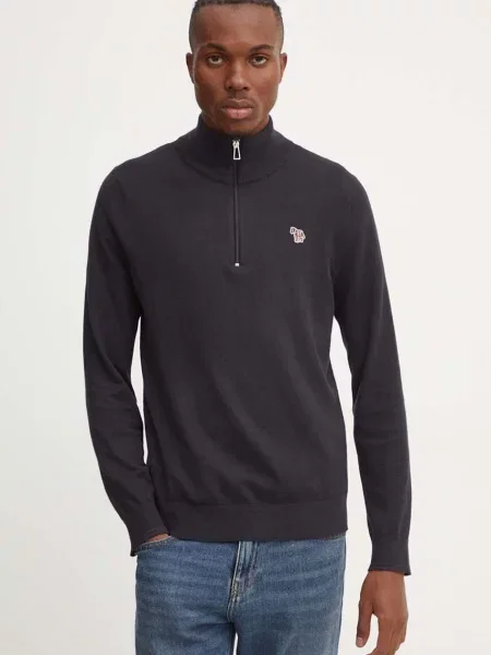 PS Paul Smith sweter z domieszką wełny z półgolfem czarny