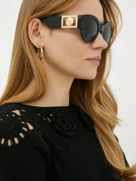 Слънчеви очила Versace черно