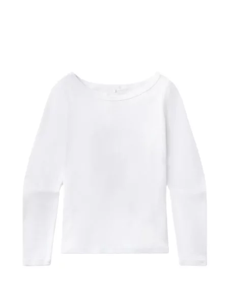 Lung tricou Citizens Of Humanity cu decolteu în V alb