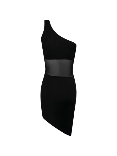 Rochie mini Ow Collection asimetrică negru
