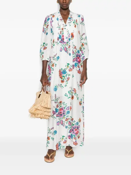 Rochie maxi Dvf Diane Von Furstenberg alb