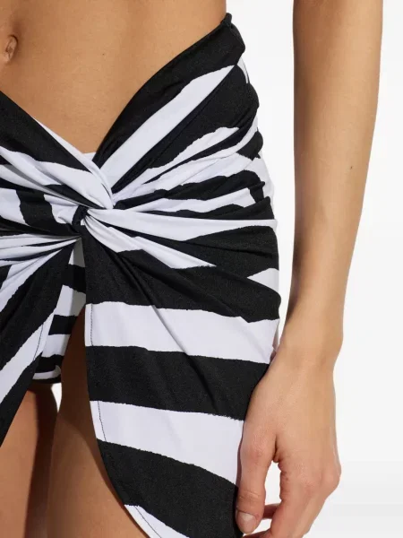 Fusta mini Balmain cu imagine cu model zebră alb