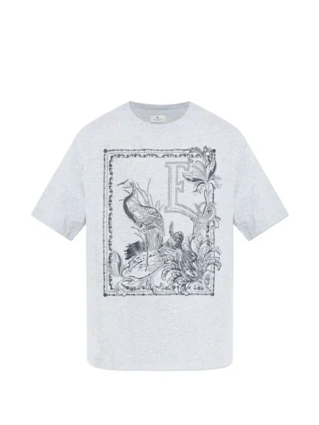 Tricou Etro cu imagine gri