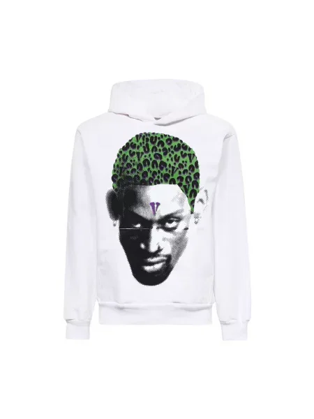 Bluza z kapturem Vlone z nadrukiem biała