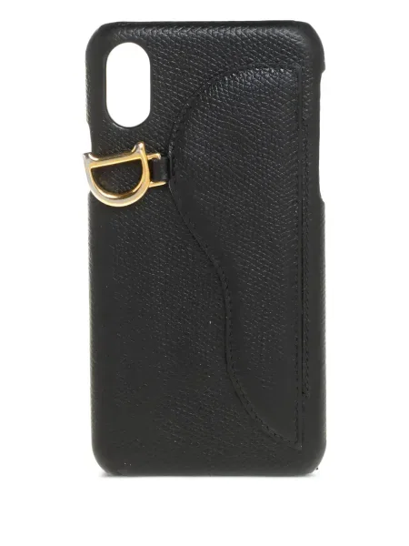 Kožený přívěsek Christian Dior Pre-owned s autogramem černý