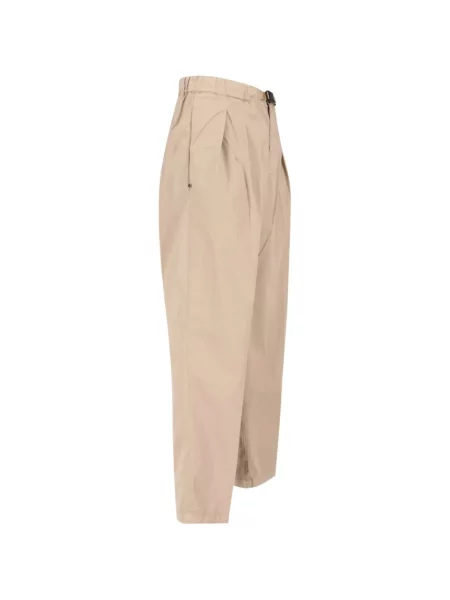 Pantaloni White Sand plisate alb