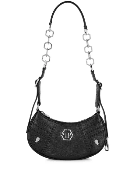 Geanta de piele Philipp Plein din piele negru